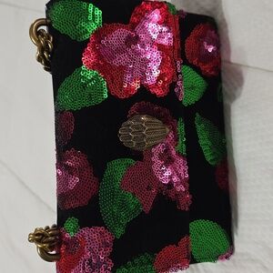 Kurt Geiger Floral Sequin Chain Strap Bag